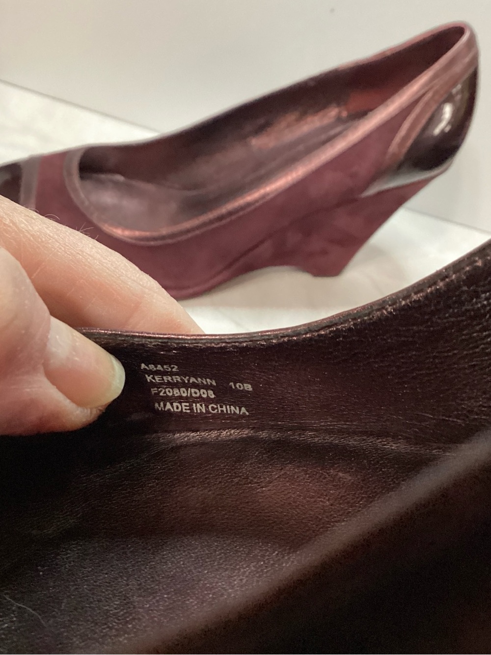 Coach Kerryann  Suede Pumps with Patent Cap Toe - Picture 10 of 10